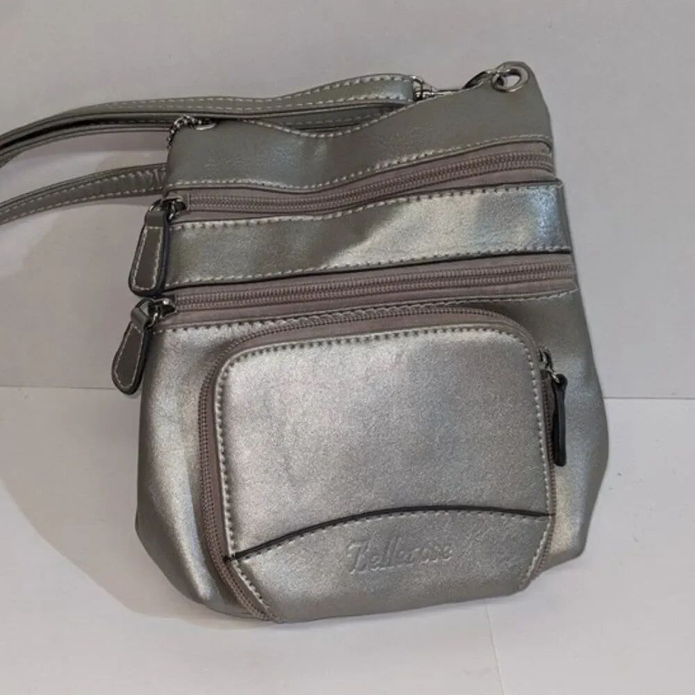 BellaRose Metallic Crossbody Bag